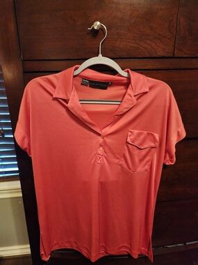 True Vintage 80's Halston Polo with bat-wing cap sleeves